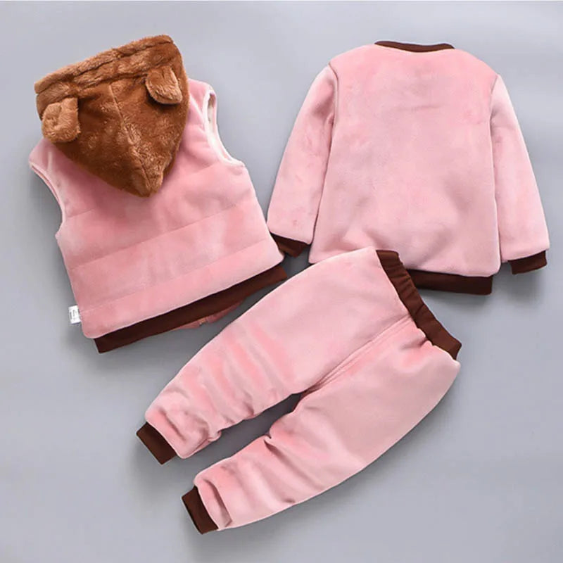 Conjunto de roupas de lã infantil