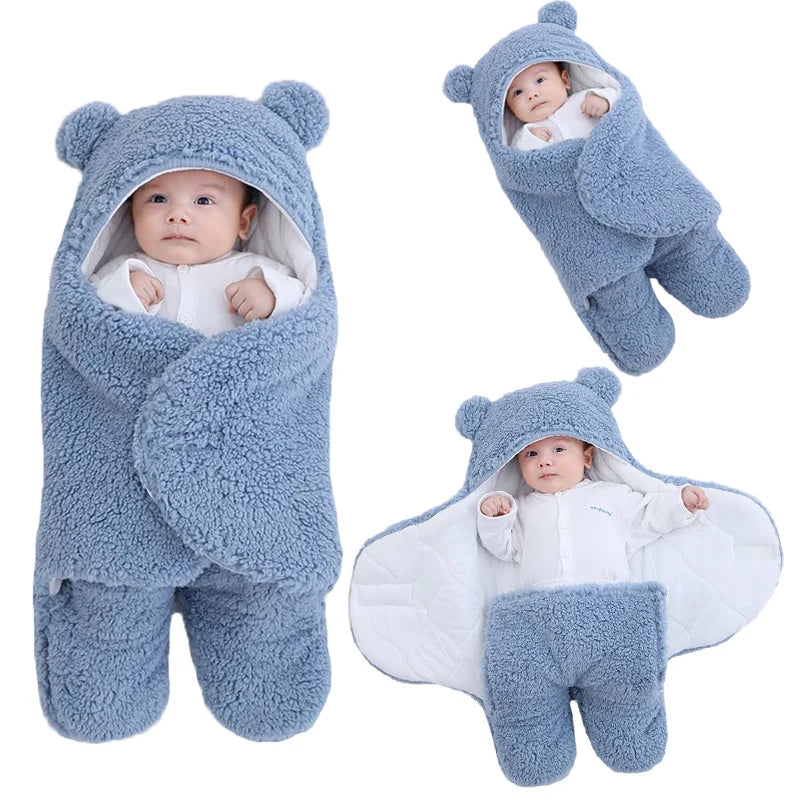 Saco Cobertor p/ Dormir Bebê Recém-Nascido de Pelúcia - Jardim das Compras