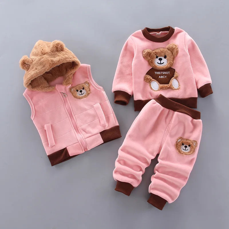 Conjunto de roupas de lã infantil