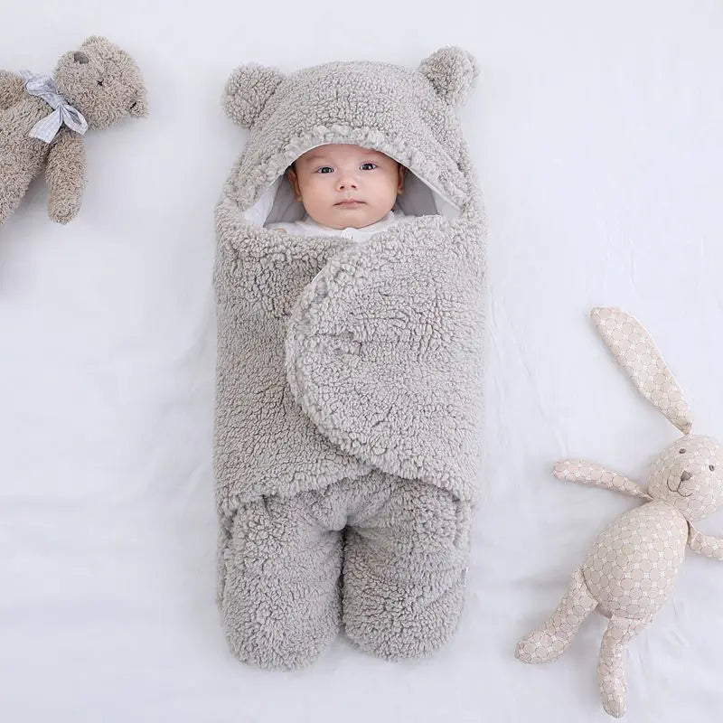 Saco Cobertor p/ Dormir Bebê Recém-Nascido de Pelúcia - Jardim das Compras