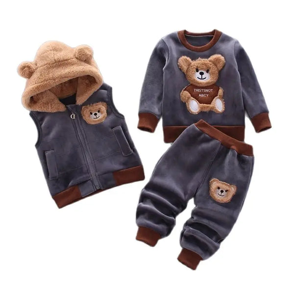 Conjunto de roupas de lã infantil