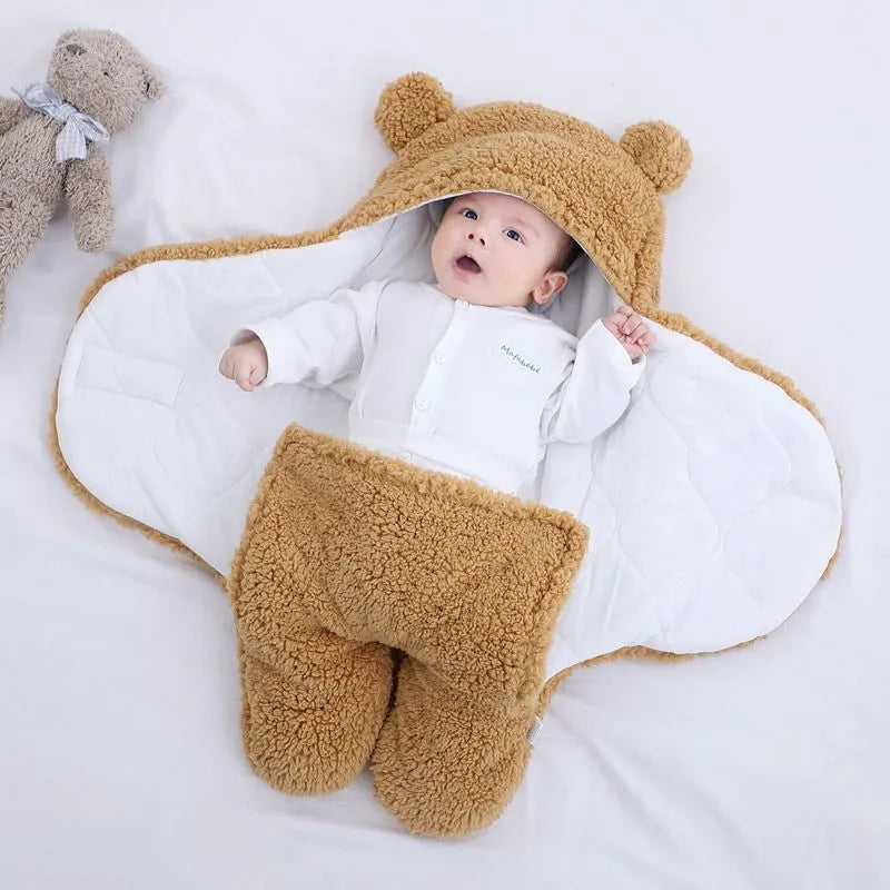 Saco Cobertor p/ Dormir Bebê Recém-Nascido de Pelúcia - Jardim das Compras